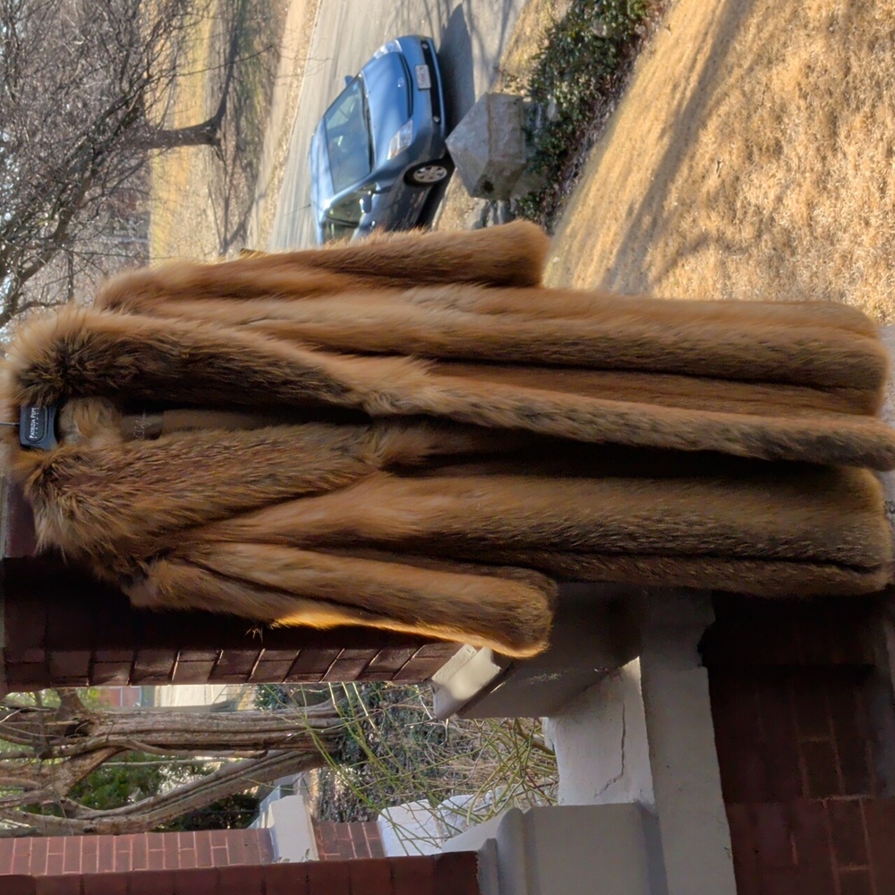 L.S. Ayres & Co. Genuine fox fur coat AS IS